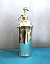 Silver Metal Seltz Water Siphon 32cm Bar Cocktail Aperitif Bottle