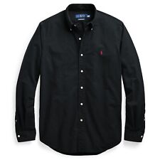*NWT- POLO RALPH LAUREN Mens Classic Oxford Button Down Long Sleeve Shirt- BLACK
