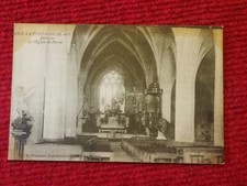 Old postcard 49 Doue-la-Fontaine - Interior of St-Pierre's Church