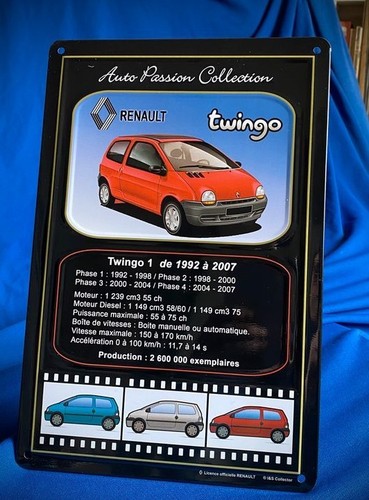 Plaque renault twingo métal - twingo,