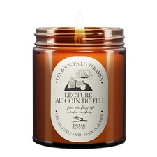 Bougie végétale parfumée, Feu de bois (Lecture au coin du feu)