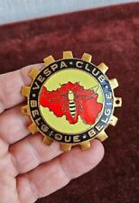 VINTAGE ENAMEL SCOOTER BADGE # VESPA CLUB BELGIUM / BELGIQBELGUE / BELGIE