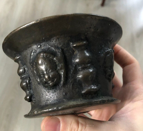 Ancien mortier bronze
