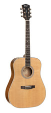 Cort PURE-D Dreadnought Guitare Western Natural Satin Entièrement Massif