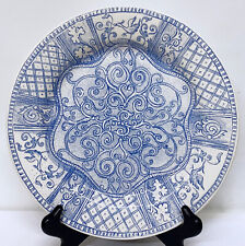 Faiencerie De Gien JARDIN BLEU Floral French Porcelain DINNER PLATE - NOS/UNUSED