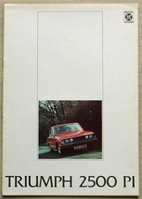 TRIUMPH 2500 PI Car Sales Brochure 1974 #T1069/6.74