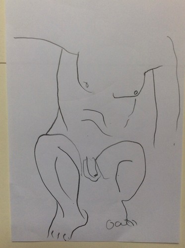 Dessin original nu masculin - dessin,