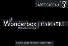 Carte cadeau - Wonderbox /  Camaïeu  /  voir scan-   GIFT CARD
