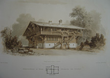 Lithographie d'un Chalet