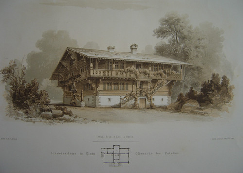 Lithographie chalet - lithographie,
