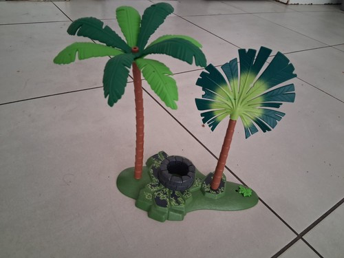 Playmobil îlot socle palmiers - playmobil,