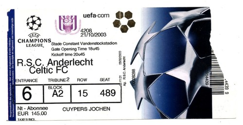 Ticket rsc anderlecht - ticket,