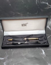 VTG German Mont Blanc Meisterstuck Gold Trim Ballpoint Pen & Mechanical Pencil
