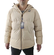 Doudoune K-Way Beige Homme Taille L – Neuf avec Étiquettes – 100% Polyester