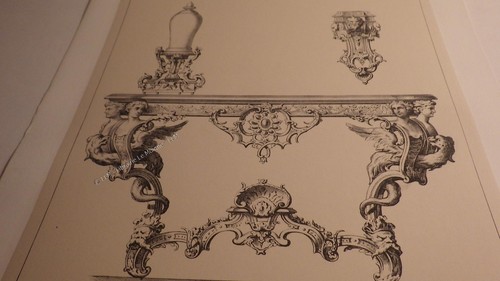 1860 console bois sculpté - bois,