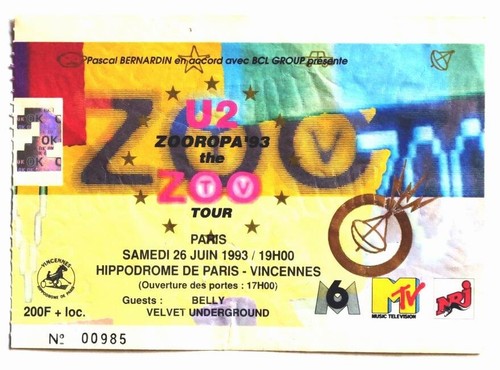 Original collector billet - u2,