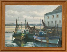 Huile Contemporaine Encadrée