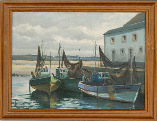 Huile contemporaine encadrée - huile,