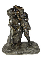 SCULPTURE COUPLE DE PAYSANS