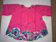 CATIMINI Blouse Fuchsia Imprimée Floral 12 Ans TBE