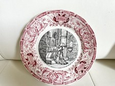 LOT OF 10 DIGOIN-SARREGUEMINES PLATES "JEANNE D'ARC" 23 CM - EARTHENWARE