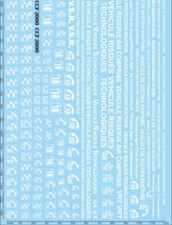 DECALCOMANIE DECALS  1/43