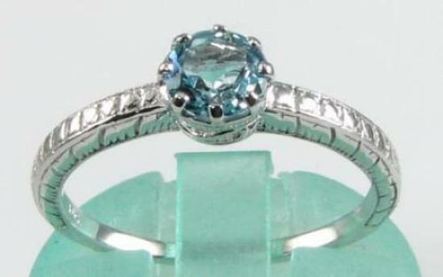 Bague solitaire art déco - bague, 9k