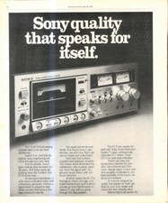 RST4 PICTURE/ADVERT 13X11 SONY STEREO CASSETTE DECK TC-K7II