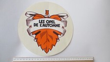 Large Opel Dealer Sticker 1977 "Opels of Autumn" 21 cm Diameter
