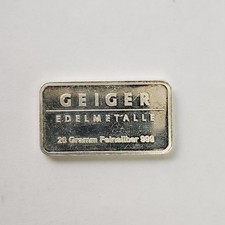 Vintage 20 Gram Geiger Silver Bars