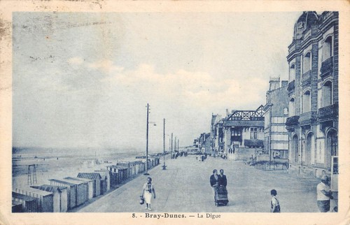 Cpa bray dunes digue - bray, la