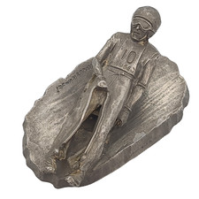 Lake Placid XIII Winter Olympics Luge Pewter Figure Philip Kraczkowski