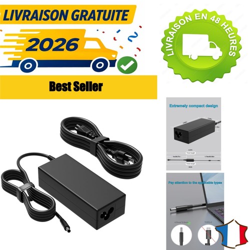 Chargeur 90w pour dell - chargeur,