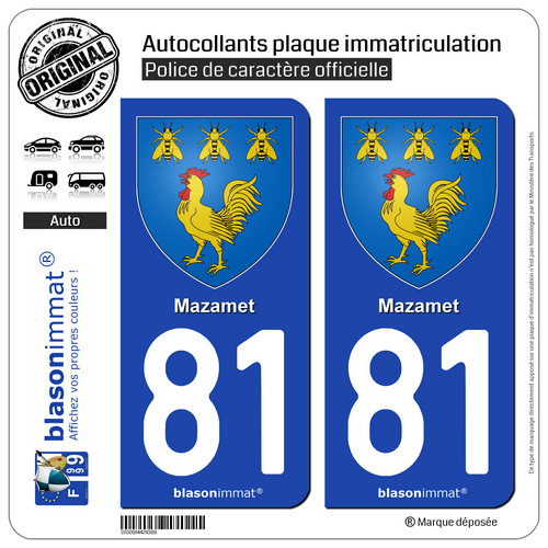 Autocollant plaque - 2,
