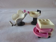 PLAYMOBIL 5487 SALON DE COIFFURE BEAUTE SIEGE BAC DE LAVAGE CHARIOT ACCESSOIRE