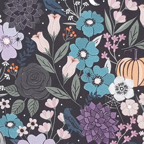 Tissu floral araignée - floral,
