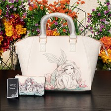 Loungefly Disney Princess: The Little Mermaid Ariel Sketch Land and Sea Satchel