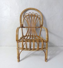 Fauteuil en rotin vintage format enfant