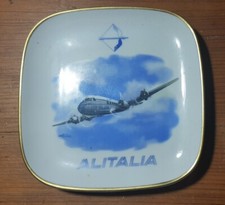 Alitalia Airlines Cendrier vintage Rare Plate Ashtray
