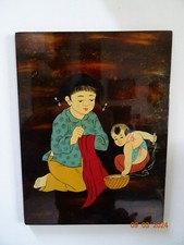 2 TRES BEAUX PENDANTS PEINTURE