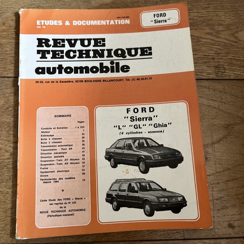 Revue technique ford - revue, sierra