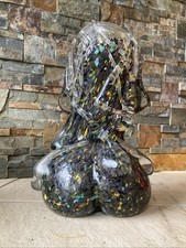 Vase sculptural massif en