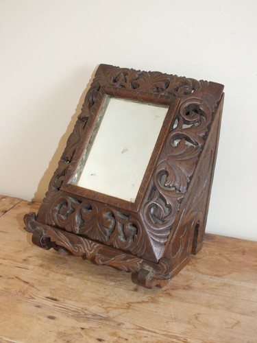 Ancien petit miroir psyché - +,