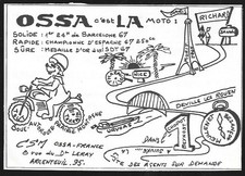 1968  --  PUBLICITE . OSSA MOTO . ARGENTEUIL 1995 . 4C690