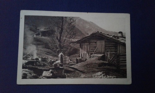 Carte postale chalet chocolat - carte,