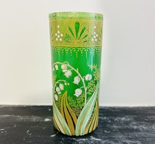 Vase rouleau Verre vert Muguet