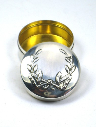 Boîte pilules argent - à,