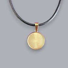Pendentif énergétique LAKHOVSKY Ondes Scalaires Rond Doré