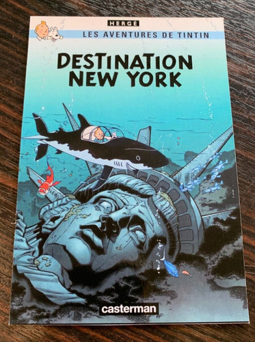 Carte postale 15x10 tintin - carte,