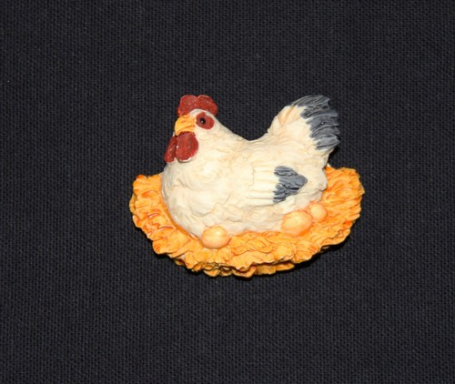 Magnet résine poule - en, "poule